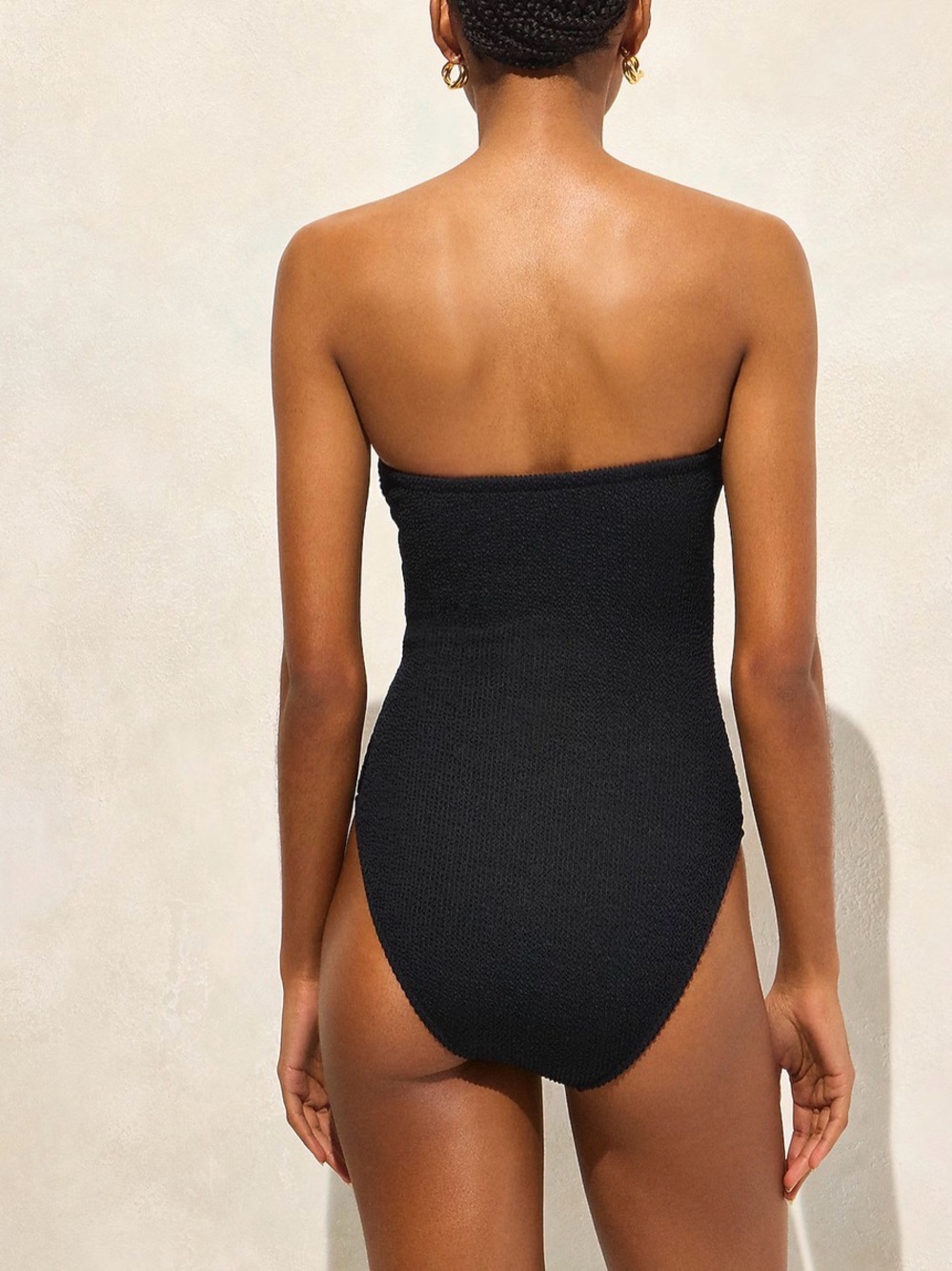 J.Crew Gemma bandeau scrunchie one-piece Full Coverage Swimsuit Sz. 6 $168 Black - Picture 4 of 5